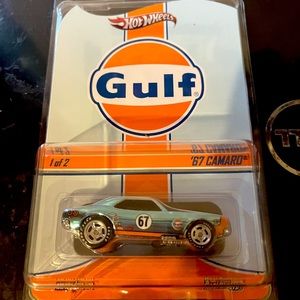 HOT WHEELS RLC GULF '67 CAMARO #0413/4500 — VERY LOW NUMBER — BLUE, MINT IN CASE